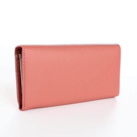 Women's wallet on magnets, pink color-1