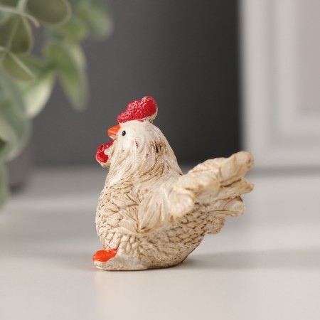 Souvenir Polystone "White Cockerel" mix 5x3x3.3 cm-3