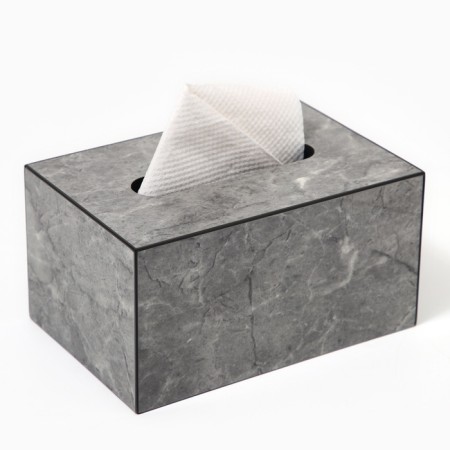 Acrylic napkin, gray marble 10 x 18 x 12 cm-1