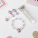 Set of children's 4 items: clips, ring, bracelet, glitter "unicorn", color