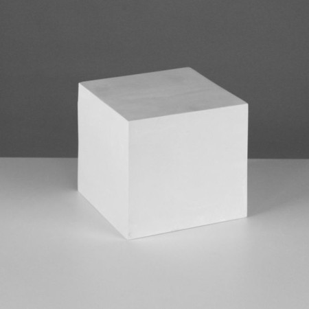 Geometric figure cube, 15 cm (gypsum)