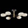 Ceiling EVOLUCE lamp. Sle155502-06. Gloa. 6x40 watts, E14, 68x68x22 cm, black color, brass