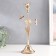 Summary metal per 1 candle "Three flowers" d-2.5 cm gold 10x10x33 cm