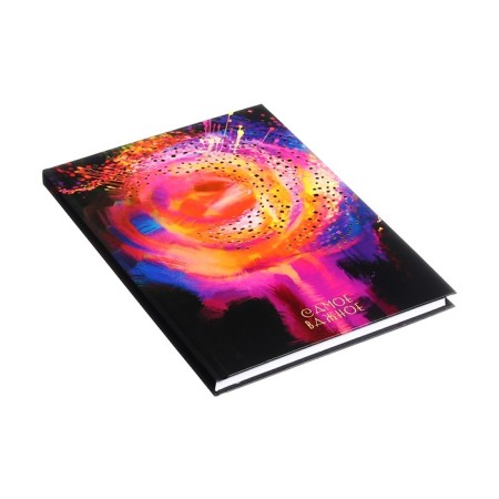 Book for A5 records, 100 sheets, "rose", cardboard cover 7BC, matte lamination, foil embossing, block 60g/2-1