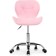 Computer chair Trizor Metal/Eco -leather, Chrome/Pink/White 53x53x69 cm