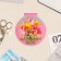 The calendar torn on the magnet "Flowers" 2024, 2025, cutting, 14 x 14.8 cm