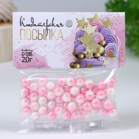 Confectionery sprinkling "duokhrom" pink/fuchsia, 20 g-1
