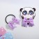 Hair elastic band with a bow "Panda" 9.5 x 8 cm