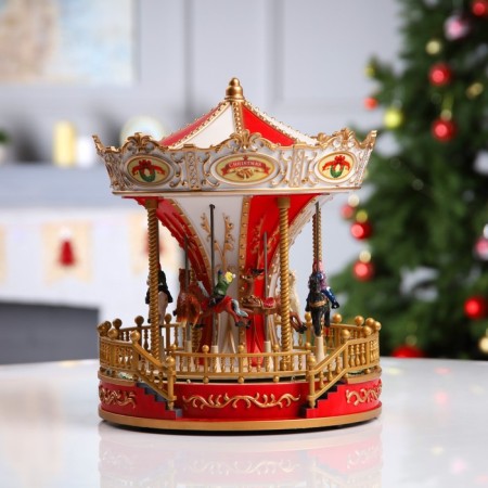 LED figure "Red carousel" 23 × 28 × 23 cm, polystone, USB, glow of multi-1