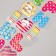 Stick plastic volumetric "Funny numbers/letters" with gold stroke mix 33.5x6 cm