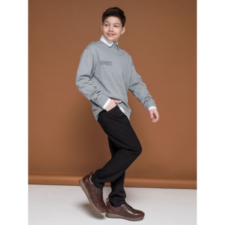 Sweatshirt for boys, height 146 cm, gray color-6