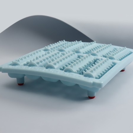 Massage "Drums", 26 × 22 × 5 cm, 5 rows, color mix-4