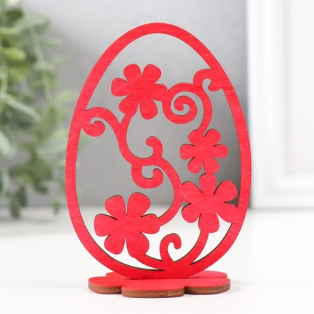 Easter "pattern" 6.5x4.7x9.3 cm (set 2 parts) red