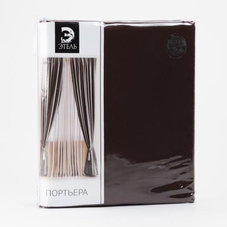 Curtain curtain "Ethel" width 135 cm, height 250 cm, color chocolate-3