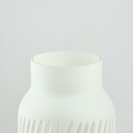 Paradise flower vase of white glass 30 × 13 × 13 cm-3