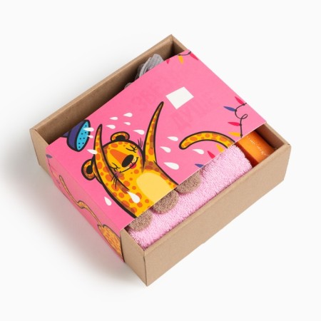Gift set Ethel "Star in the shower" towel 30x60 cm and bath accessories-4