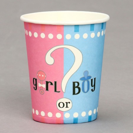 Paper glasses "Gender Pati", in a set of 6 pcs.-1