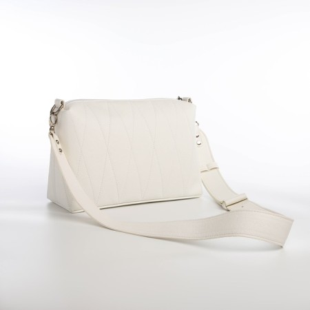 Female bag over the shoulder Textura, medium size, white color-2
