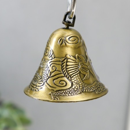 Bronze bell "Dragon and Phoenix" d = 6 cm-2