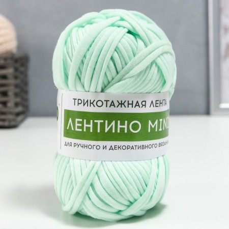 Knitted yarn 100% cotton "Lentino mini" 100 g 40 m color 16 aquamarin