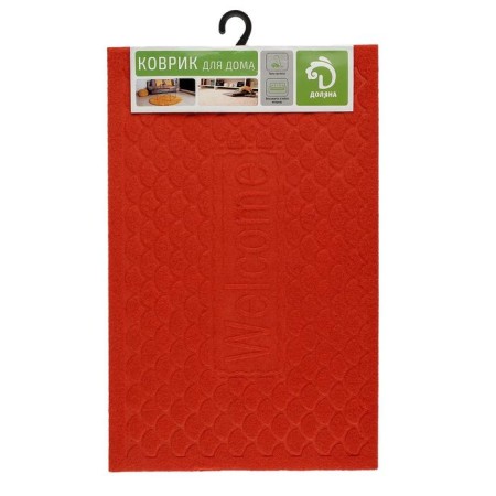 Walcome moisture -free rug without a trim “Welcome. Ripples ", 38 × 58 cm, color mix-7