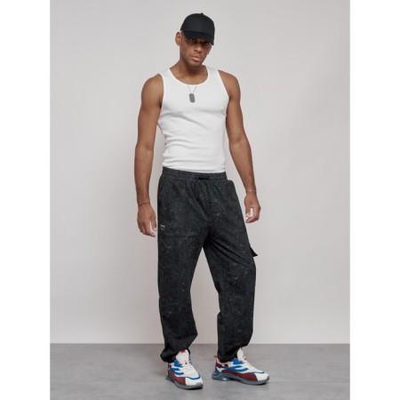 Sports male trousers, size 48, dark green color-2
