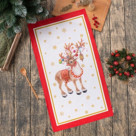 New Year's towel "Ethel" New Year's deer 40x67 cm, 100% hl, sarzha 190 g/m2