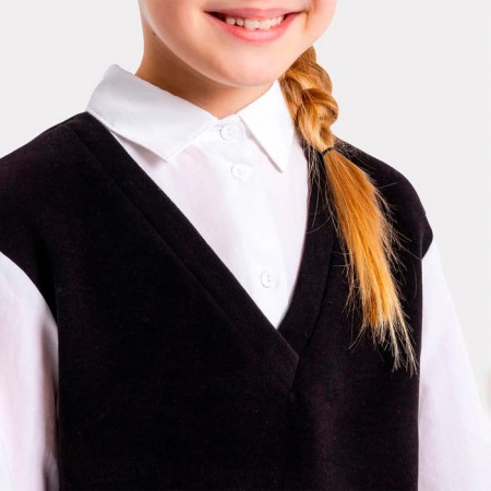 Jumper for a girl school, black color, height 140 cm-3