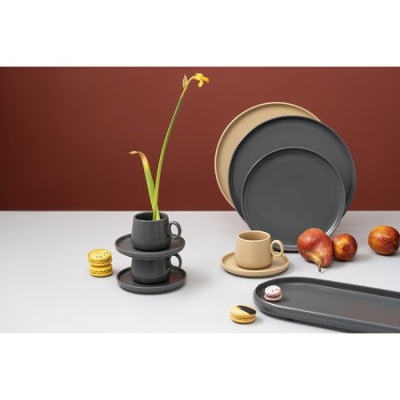 Set of plates Tkano Essential, 25 cm, 2 pcs, dark gray color-2