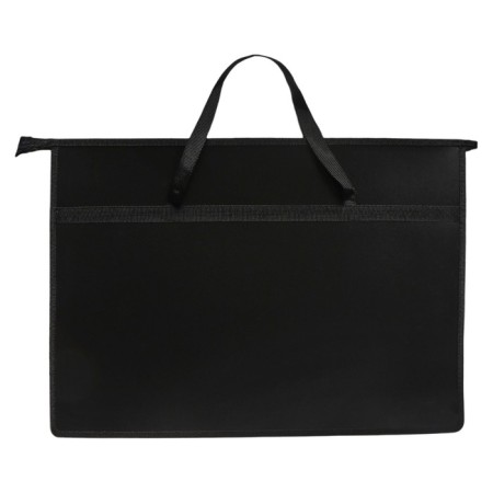 A3 folder with handles, plastic, zipper on top of 50 mm, 470 x 335 mm, PM-A3-26, "city" Gray-2