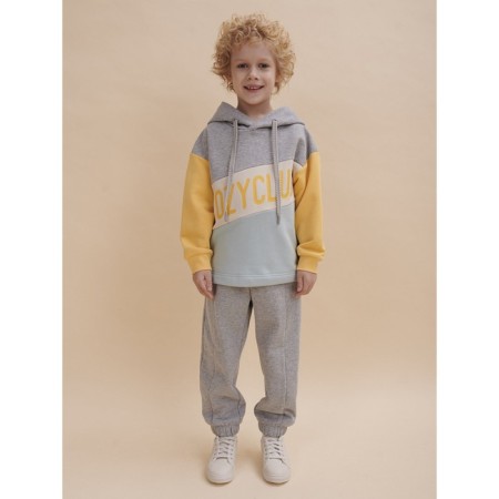 Sweatshirt for boys, height 122 cm, gray color-10