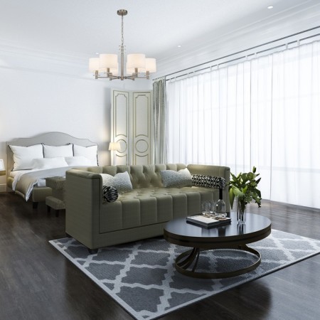 Suspension lamp 6x60W E27, size 75x75x120 cm-4