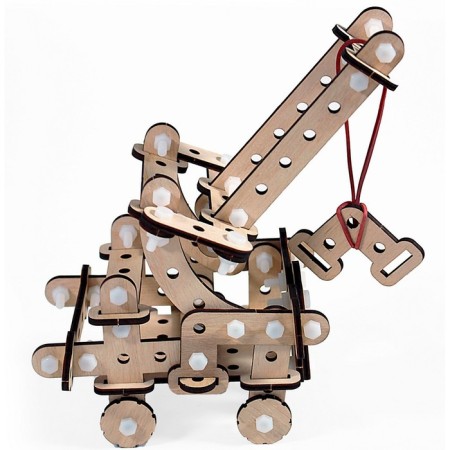 Developing game "Wooden Designer. Lift crane "-1