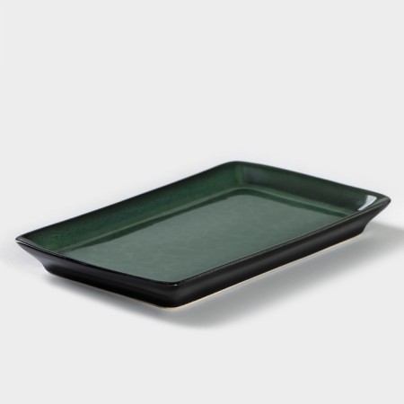 Porcelain dish Verde Notte, 12 × 20.5 cm