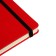 Diary of Leduced A5, 160 sheets MEGAPOLIS VELVET, solid cover, artificial leather, lies, on an elastic band, tinted block 70 g/m2, red