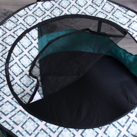An animal aviary, a tent with a pattern, round, 110 x 55 cm, blue-5