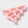 Baking form of the share "New Year's mood", silicone, 23 × 19 × 2.5 cm, 6 cells, pink color
