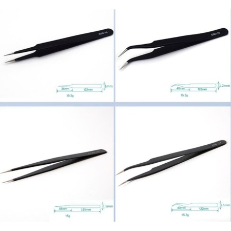 A set of tweezers for watching watches, 9 pcs, antistatic-3