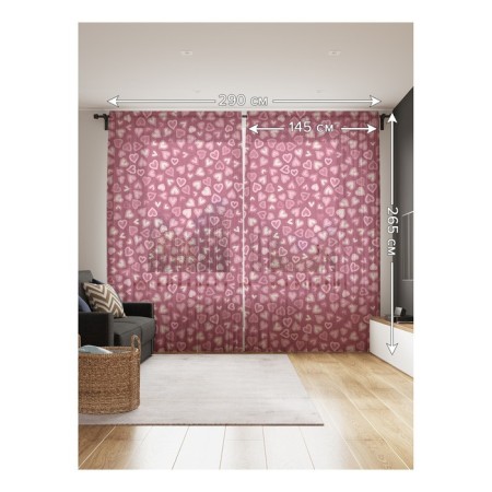 Photo "Gumming hearts", size 145x265 cm, 2 pcs-1