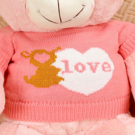 Soft toy "Bear" in a jacket, 75 cm, pink color-2