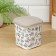 Capacity for bulk products, 1.1 liters, with decor, beige color