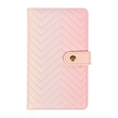 Planing pocket non -flowed 80 sheets, 100x170mm, Devente.elizabeth, a solid cover of leatherette with foam rubber, straps, block 70, pink
