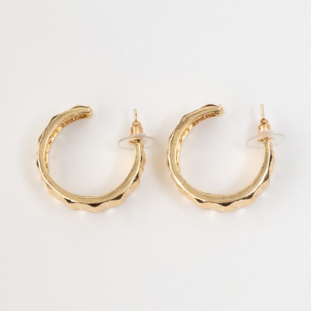Earrings “Geometry” Ornament, Color Gold, D = 2.8 cm-2