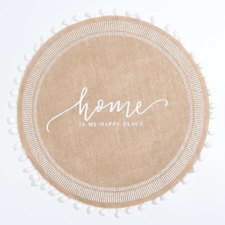 Набор салфеток Этель "Home.Flowers."- 4шт. d38, джут-2