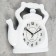 Wall clock, series: kitchen, "kettle", discrete move, D-13 cm, 24 x 23 cm