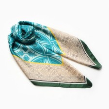 Women's scarf minku 70*70 cm, green