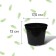 Pot for seedlings, 2 l, d = 17.5 cm, h = 13 cm, black, greengo