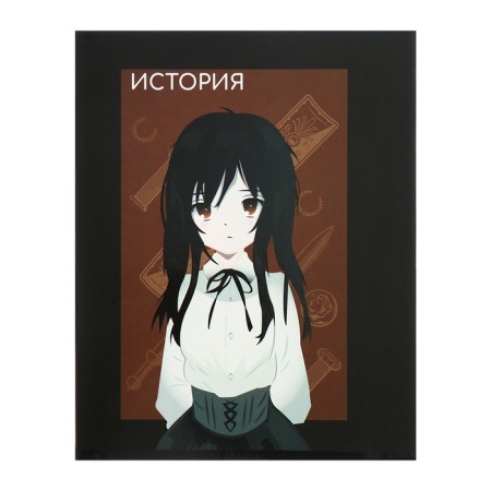 A set of object notebooks Calligrata TOP "Anime", 48 sheets, 10 items, with reference material, cover coated cardboard, twin-lame + selective UV-lak, OFSET BOCom-15