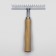 Wood comb-comb with teeth of different lengths, wooden handle, 12.5 x 9.5 cm