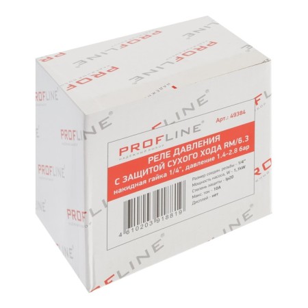 PROFLINE RM/6.3 pressure relay, pitch nut 1/4 ", dry passage, dwell. 1.4-2.8 bar-3